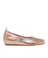 Simone Rocha Pleated Toe Ballerina Shoes In Nude