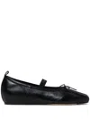 Simone Rocha Black Classic Logo Band Ballerina Flats