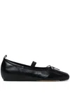 Simone Rocha Black Classic Logo Band Ballerina Flats In Black