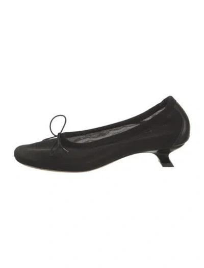 Pre-owned Simone Rocha Flats In Black