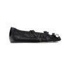 Simone Rocha Bell Charm Crochet Ballet Flat In Black