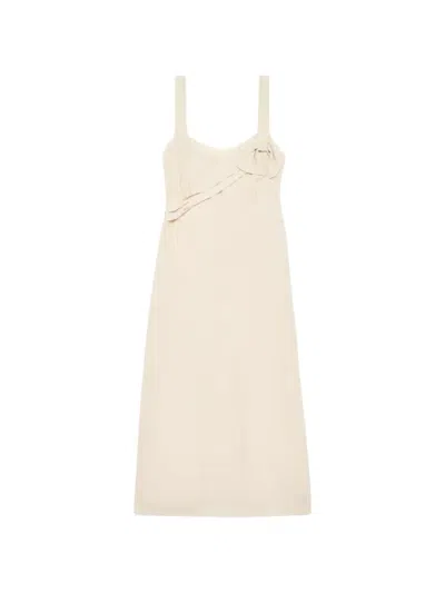 Simone Rocha Floral-appliqué Dress In Neutral