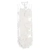 Simone Rocha Floral-applique Mesh Midi Dress In White Polyester In White