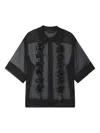 Simone Rocha Floral Appliqué Shirt In Black