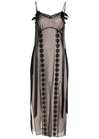 SIMONE ROCHA SIMONE ROCHA FLORAL-APPLIQUÉD TULLE MAXI DRESS