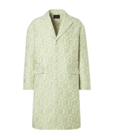 Simone Rocha Floral Cotton-blend Jacquard Coat In Animal Print