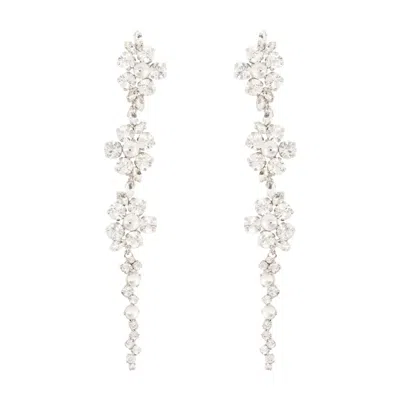 Simone Rocha Floral Earrings In Metallic