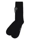 Simone Rocha Floral Embellishment Socks In Black