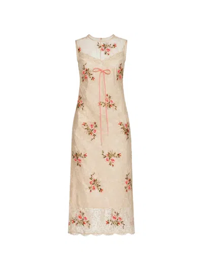 Simone Rocha Floral Lace Dress In Multi