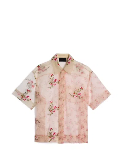 Simone Rocha Floral-motif Boxy Shirt In Neutral