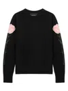 Simone Rocha Floral-motif Sweater In Black