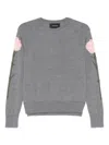 Simone Rocha Floral-motif Sweater In Grey