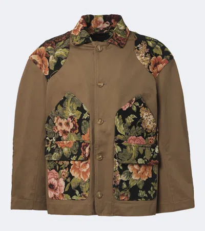 Simone Rocha Patchwork Floral-print Jacket In Animal Print