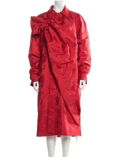 Pre-owned Simone Rocha Floral Print Jacket W/ Tags In Red
