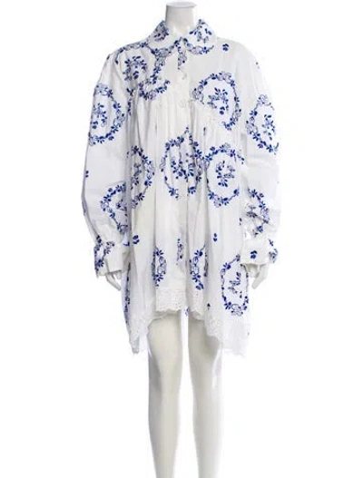 Pre-owned Simone Rocha Floral Print Knee-length Dress In Multi