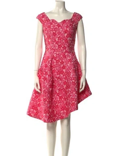 Pre-owned Simone Rocha Floral Print Knee-length Dress In Pink