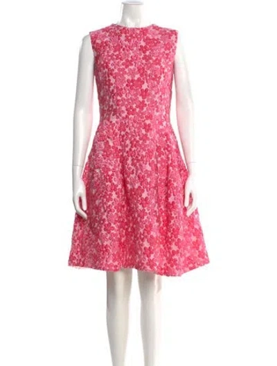 Pre-owned Simone Rocha Floral Print Knee-length Dress In Pink