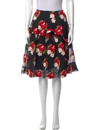 Pre-owned Simone Rocha Floral Print Knee-length Skirt In Multi