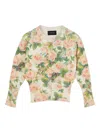 Simone Rocha Floral-print Knit Cardigan In Multi