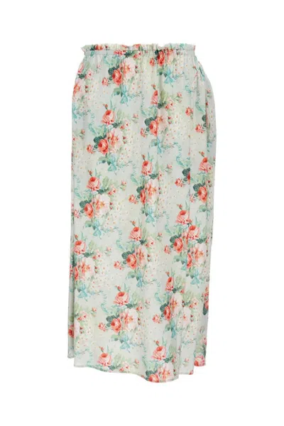 SIMONE ROCHA SIMONE ROCHA FLORAL PRINT LONG SKIRT WITH ELASTIC WAISTBAND