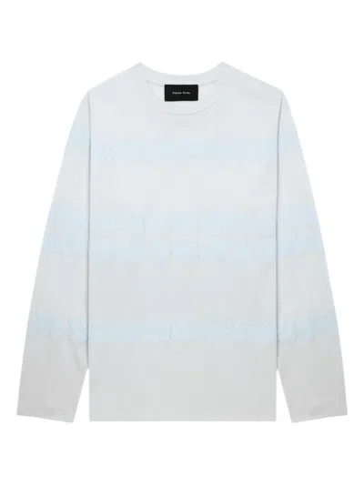 Simone Rocha Floral-print Long-sleeve T-shirt In Blue