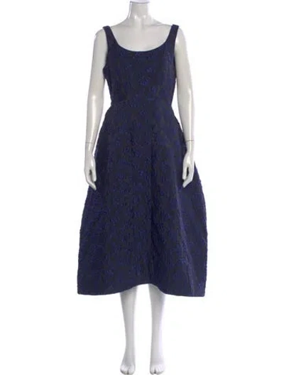 Pre-owned Simone Rocha Floral Print Midi Length Dress In Multi