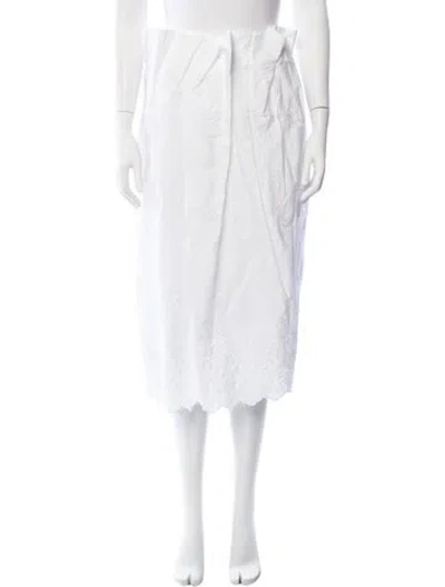 Pre-owned Simone Rocha Floral Print Midi Length Skirt W/ Tags In Neutrals