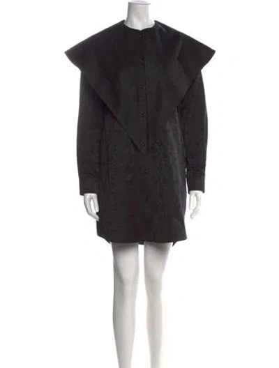 Pre-owned Simone Rocha Floral Print Mini Dress In Black
