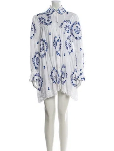 Pre-owned Simone Rocha Floral Print Mini Dress In Multi