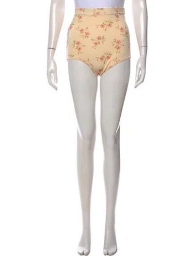 Pre-owned Simone Rocha Floral Print Mini Shorts In Pink
