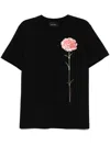 Simone Rocha Carnation Print T Shirt - Jersey - Black In 黑色