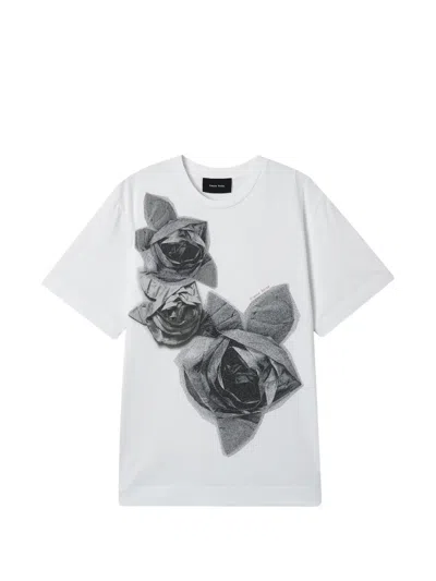 Simone Rocha Floral Print T-shirt In White