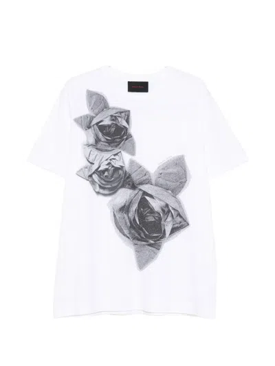Simone Rocha Floral-print T-shirt In White