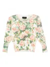 Simone Rocha Floral Shrunken Top In Multi