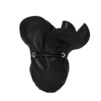 Simone Rocha Flower Coin Purse Charm Printed In Black