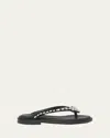 Simone Rocha Flower Embellished Thong Flat Sandals In Multicolor