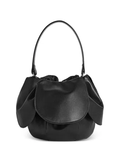 Simone Rocha Flower-petal Shoulder Bag In Black