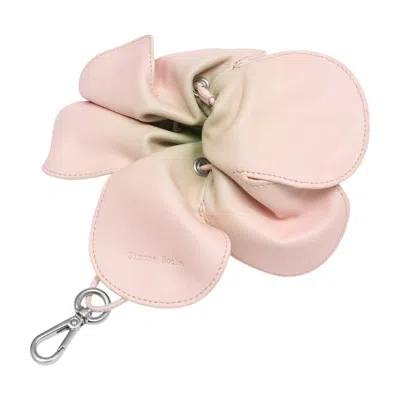 Simone Rocha Flower-shaped Leather Coin Purse In Pink