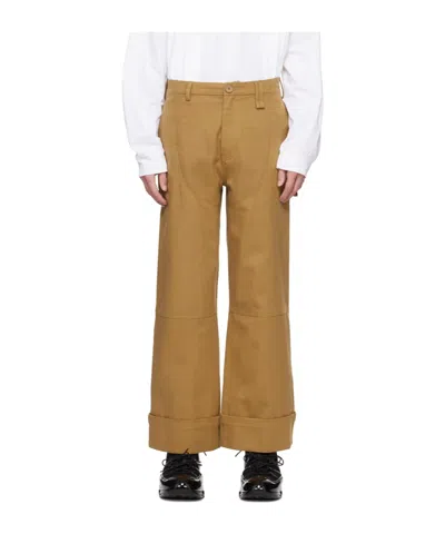 Simone Rocha Four-pocket Workwear Jeans In Brown