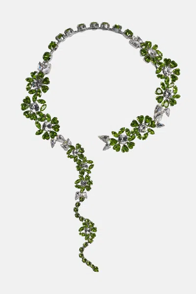 Simone Rocha Fragment Heartbloom Necklace In Green