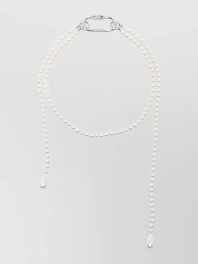 Simone Rocha Fragment Pearl Carabiner Chain Necklace