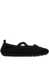 Simone Rocha Frayed Ballet Flats In Black