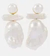 Simone Rocha Freshwater Pearl Drop Earrings In White