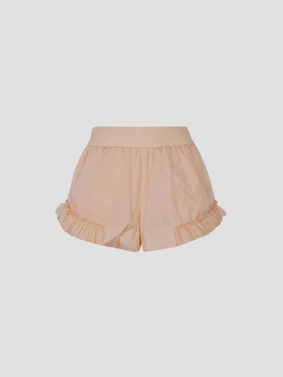 Simone Rocha Frill Track Shorts In Orange