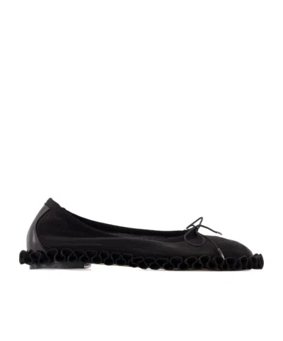 SIMONE ROCHA SIMONE ROCHA FRILLED MESH SLIP-ON BALLET FLATS