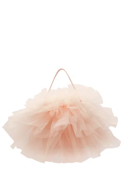 Simone Rocha Frilly Tutu Mini Nylon Cross-body Bag In Nude