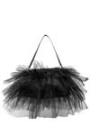 Simone Rocha Womens Frilly Tutu Tulle Shoulder Bag Black In Black