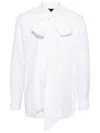 Simone Rocha White Front Bow Easy Shirt In White