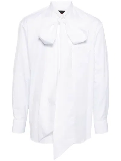 Simone Rocha White Front Bow Easy Shirt