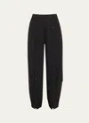 Simone Rocha Front Button Placket Wool Trousers In Black